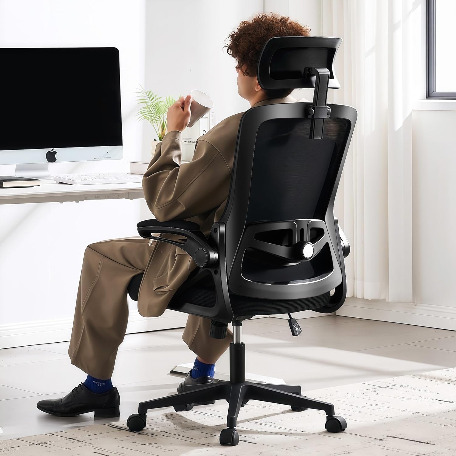 Home Office Desk - Ergonomic Office Chair 400 LBS, Mesh
