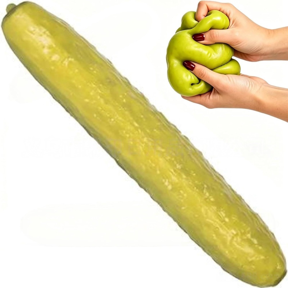 Home Office Gadgets - Portable Realistic Pickle Squeeze Squishy Soft