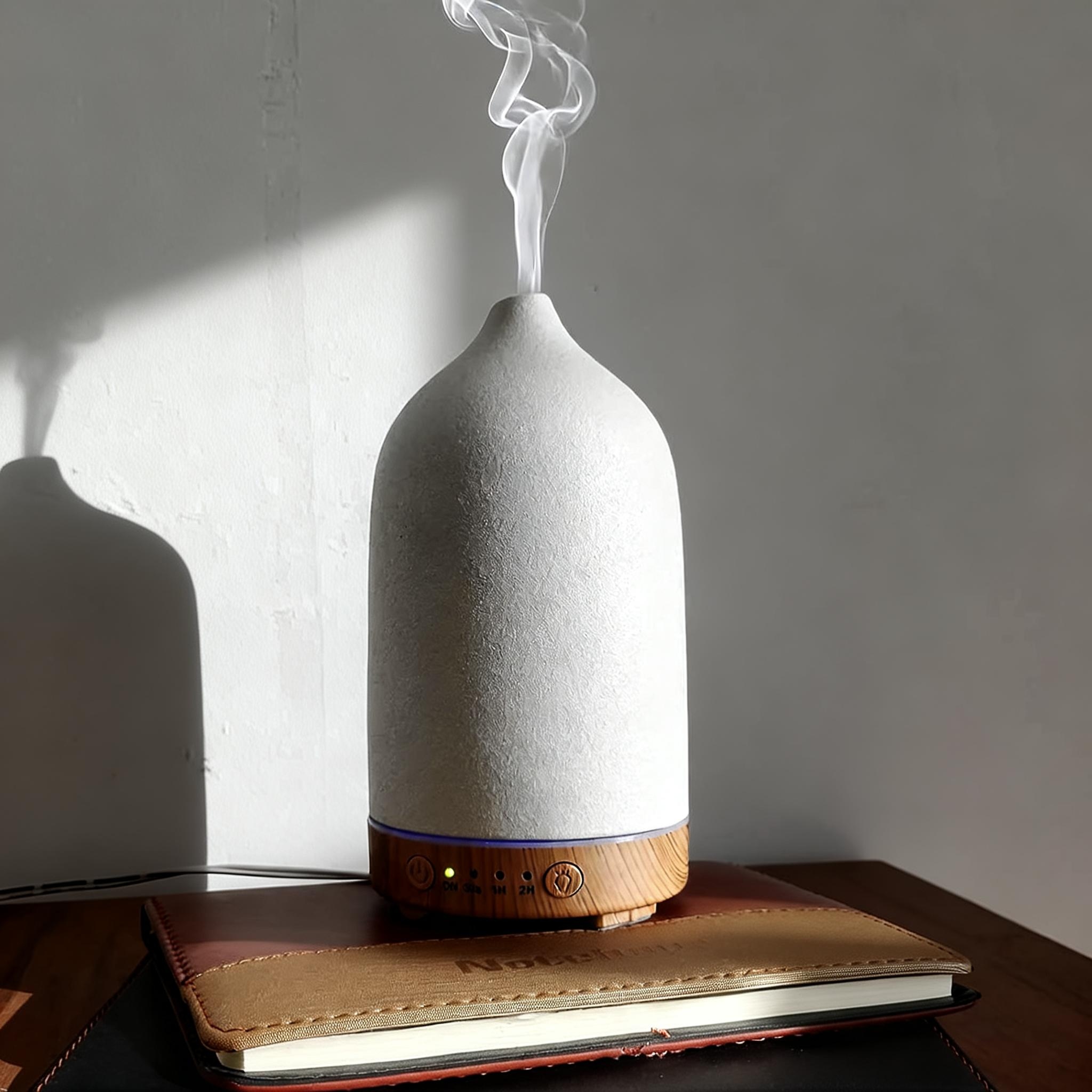 Home Office Gadgets - 100ml Ceramic Essential Oil Diffuser for