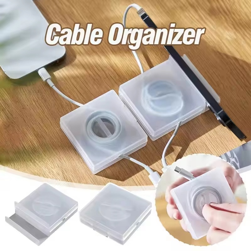 Cable Management Box - Rotatable Wire Winder Box Portable Square