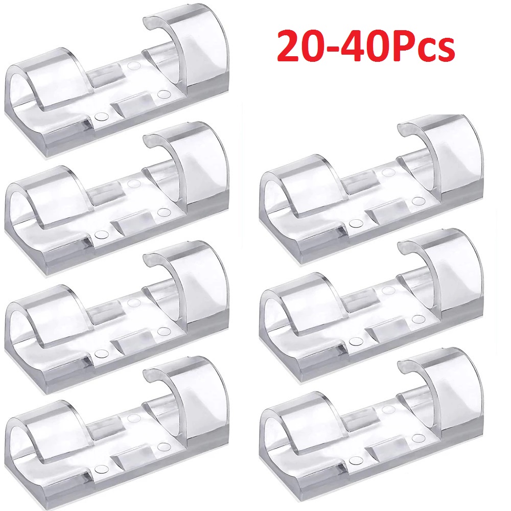 Cable Management Box - 40PCS Cable Organizer Clips Cable Management