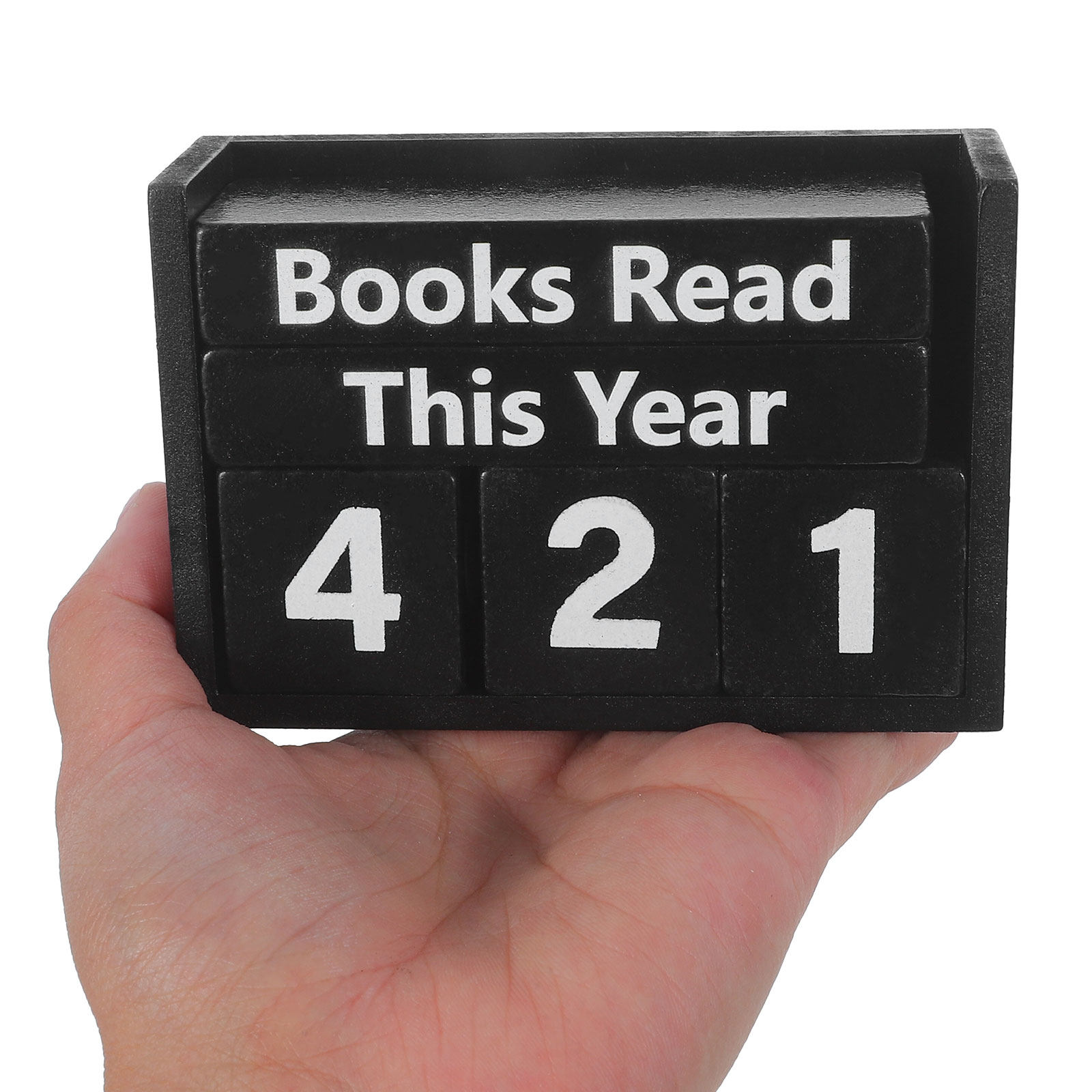 Home Office And Library - 1Set Annual Book Tracker Wooden Desktop