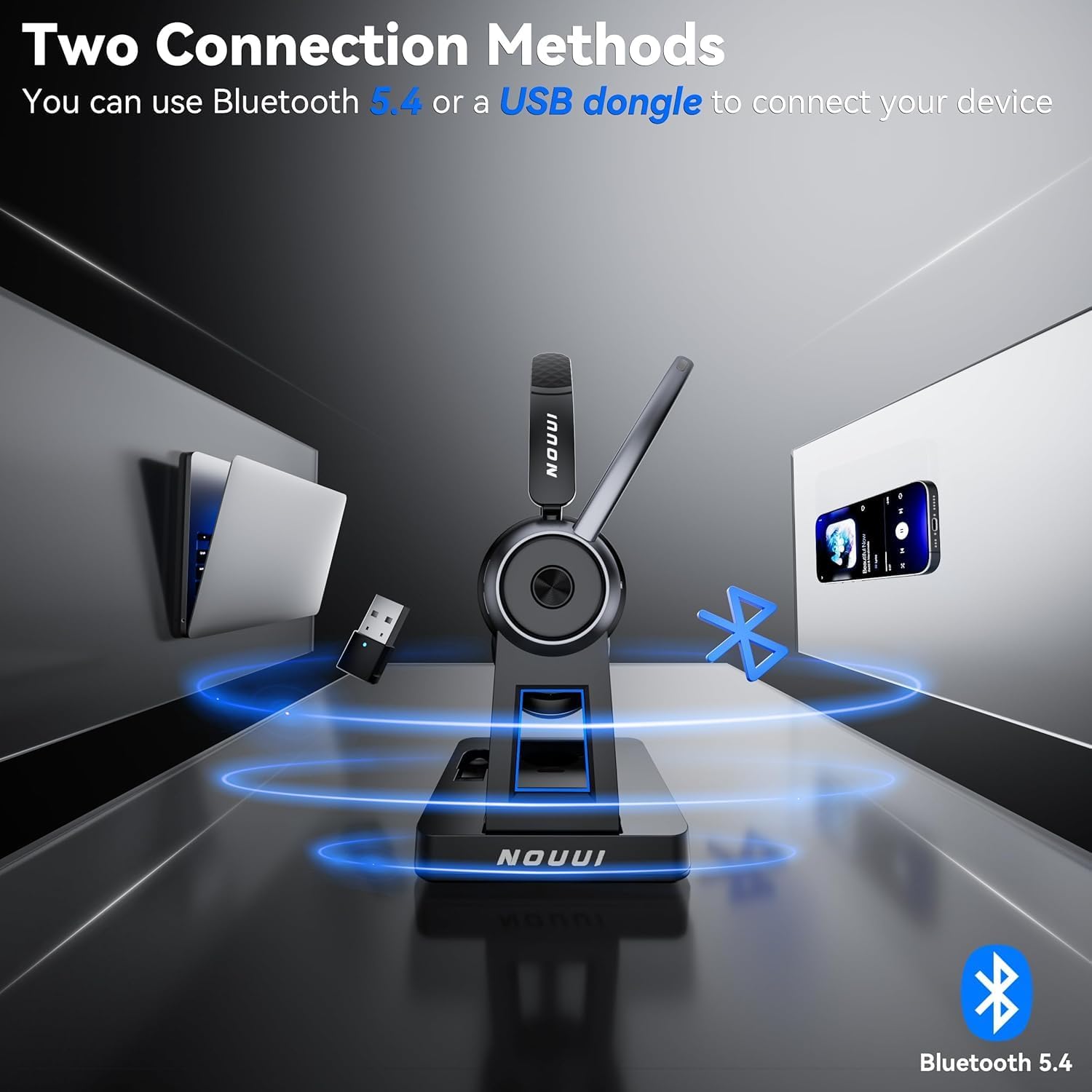 Wireless Headset with Mic for  - Noise Canceling Headphones avis et prix