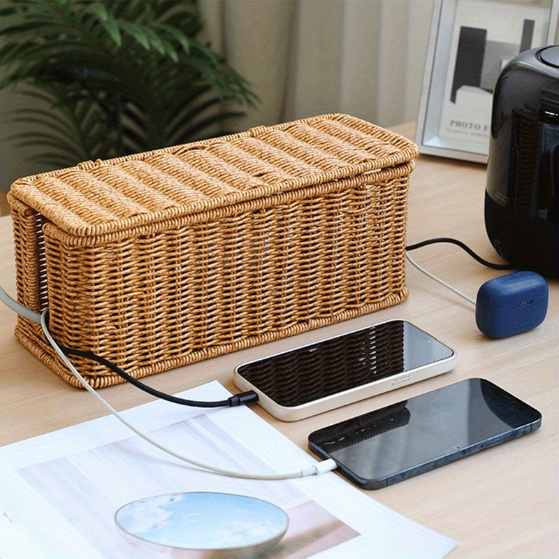 Handcrafted Rattan Cable Manag - Cable Management Box avis et prix
