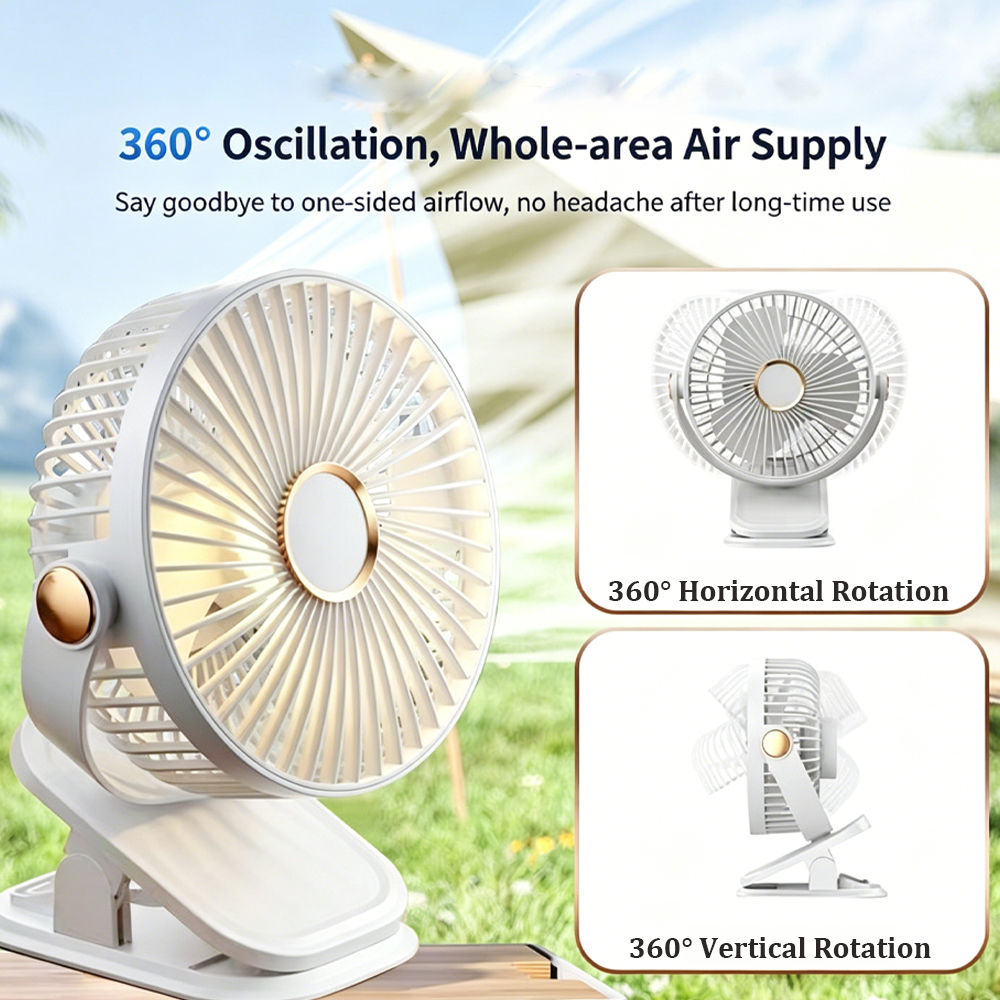 Portable Clip On Fan, 5 Speeds - Home Office Gadgets avis et prix