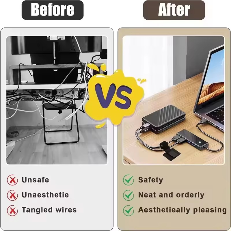 4/20Pcs Reusable Self-Adhesive - Home Office Desk avis et prix