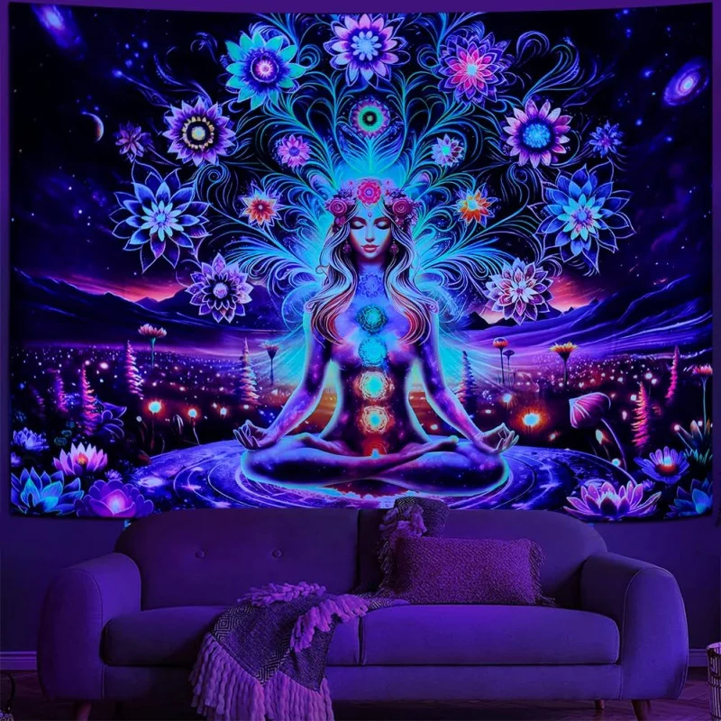 VIKAMA Blacklight Chakra Godde - Home Office Yoga Room avis et prix