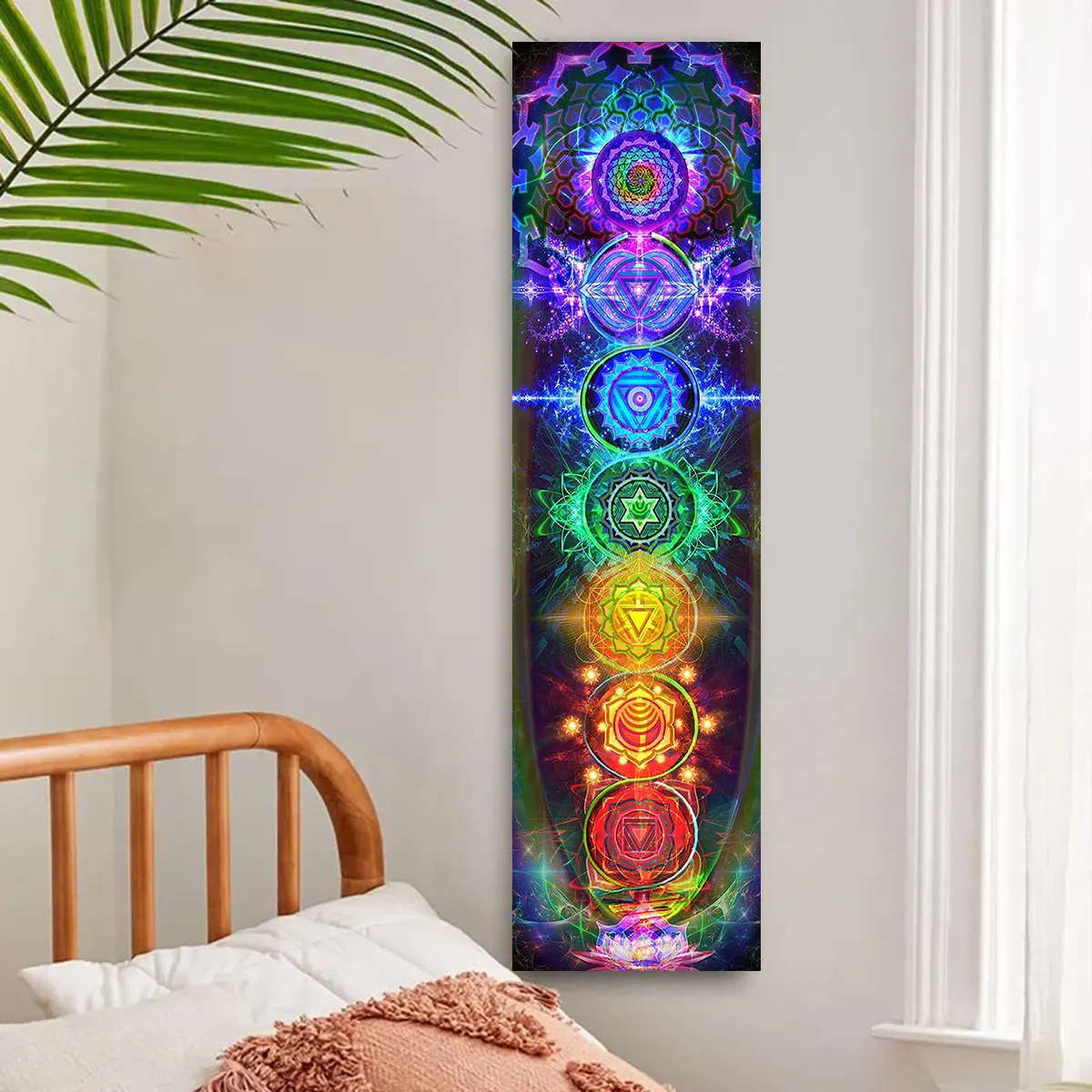 Colorful Chakra Wall Tapestry  - Home Office Yoga Room avis et prix