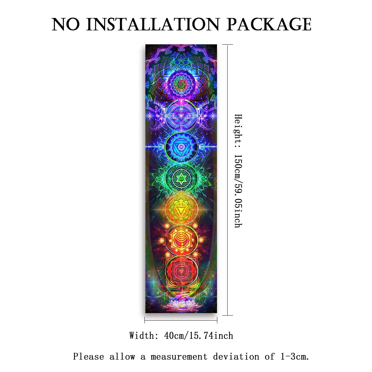 Colorful Chakra Wall Tapestry  - Home Office Yoga Room avis et prix