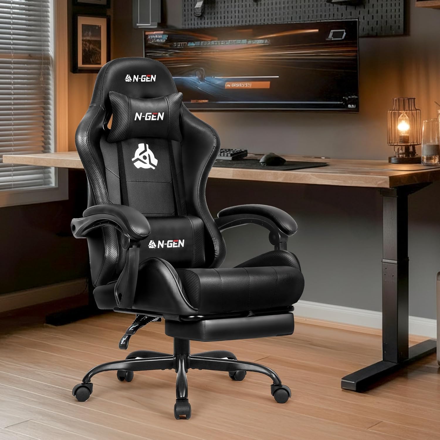 Gaming Chair with Footrest Lum - Home Office Desk avis et prix