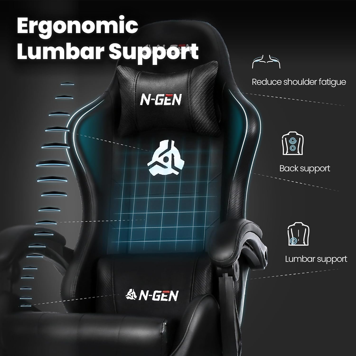 Gaming Chair with Footrest Lum - Home Office Desk avis et prix