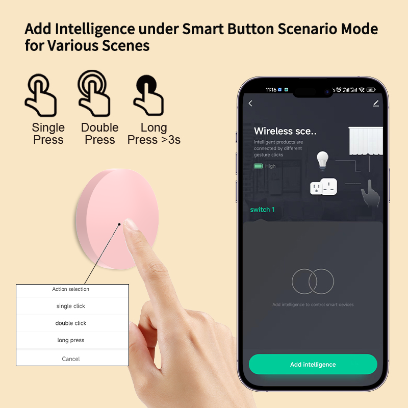 ZigBee Smart Wireless Button S - Home Office Google avis et prix
