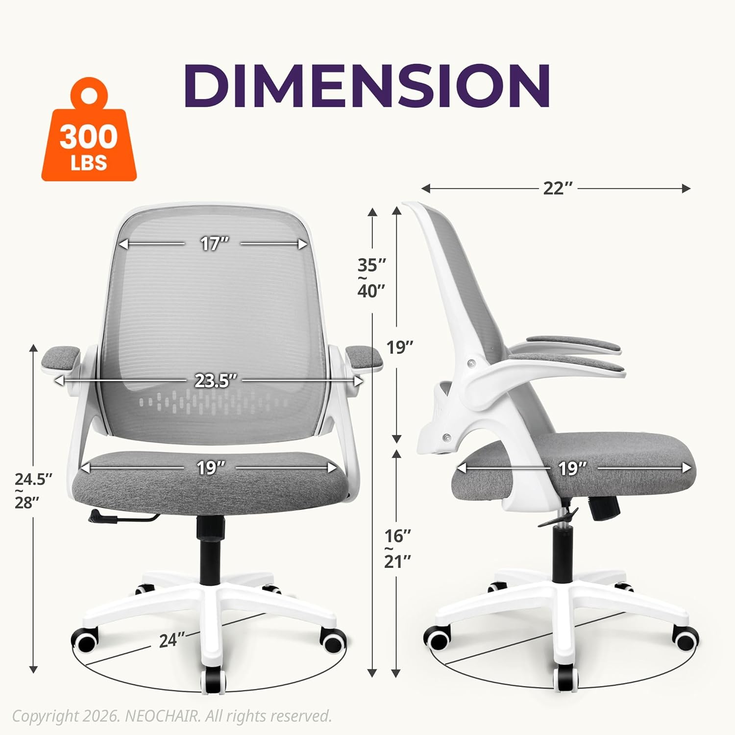 Ergonomic Mesh Office Chair wi - Home Office Desk avis et prix