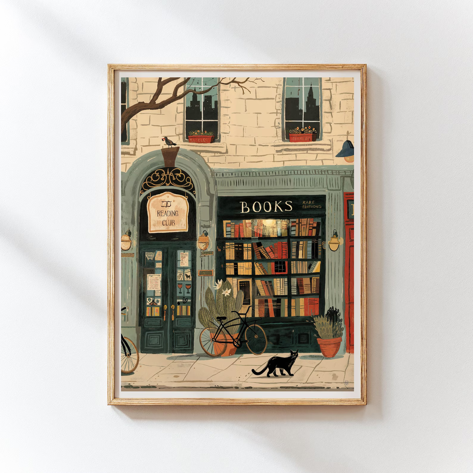 Bookstore Art Print, Cozy Book - Home Office And Library avis et prix