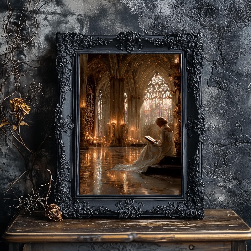 Dark Academia Canvas Print Got - Home Office And Library avis et prix