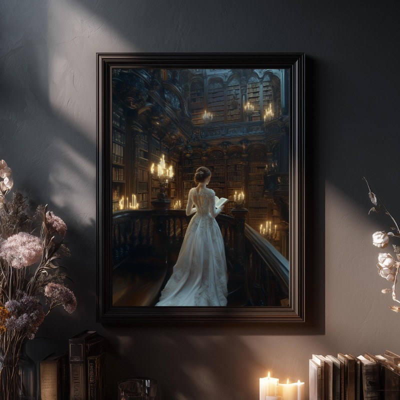 Dark Academia Canvas Print Got - Home Office And Library avis et prix