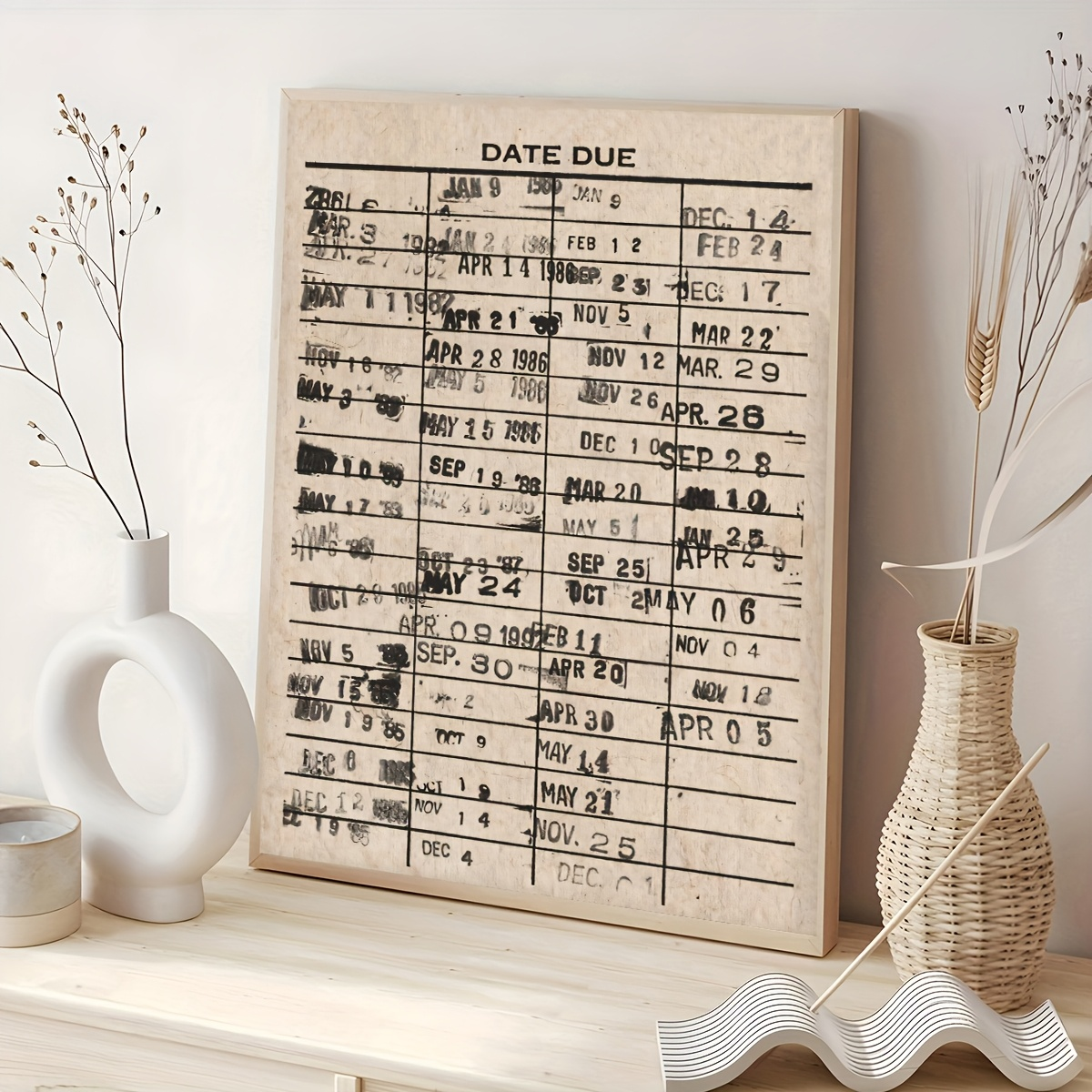Antique Library Card Canvas Pr - Home Office And Library avis et prix