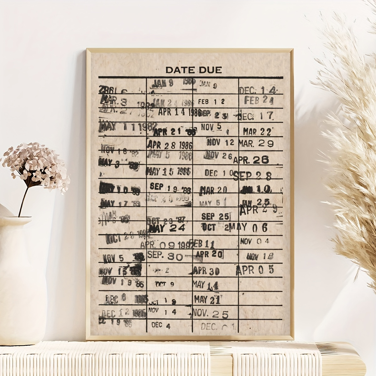 Antique Library Card Canvas Pr - Home Office And Library avis et prix