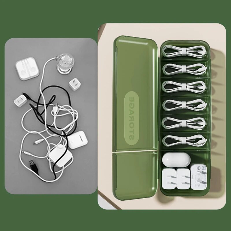 Cable Storage Box With 7 Compa - Cable Management Box avis et prix