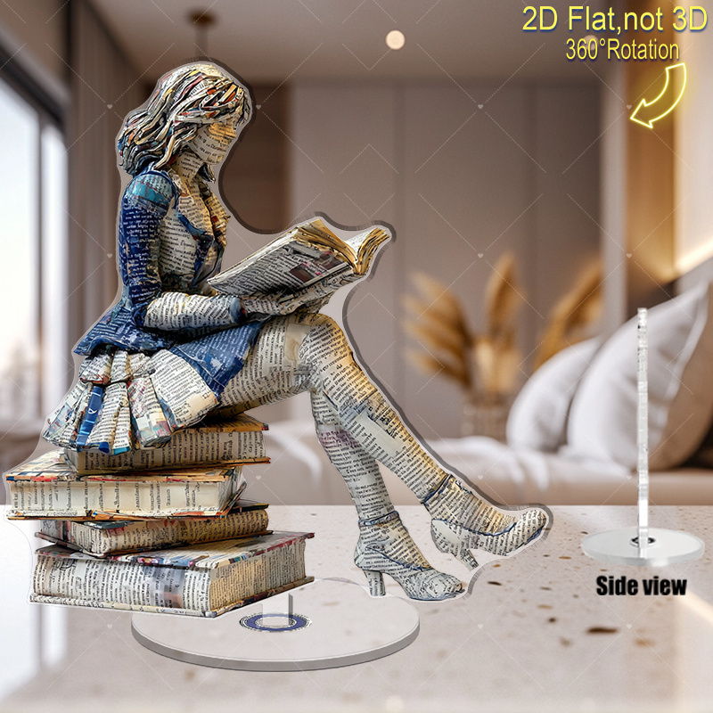 A 2D flat rotating acrylic boo - Home Office And Library avis et prix