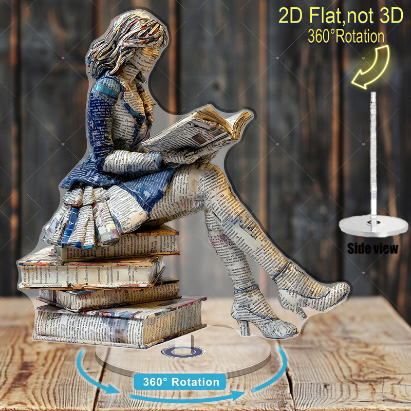 A 2D flat rotating acrylic boo - Home Office And Library avis et prix