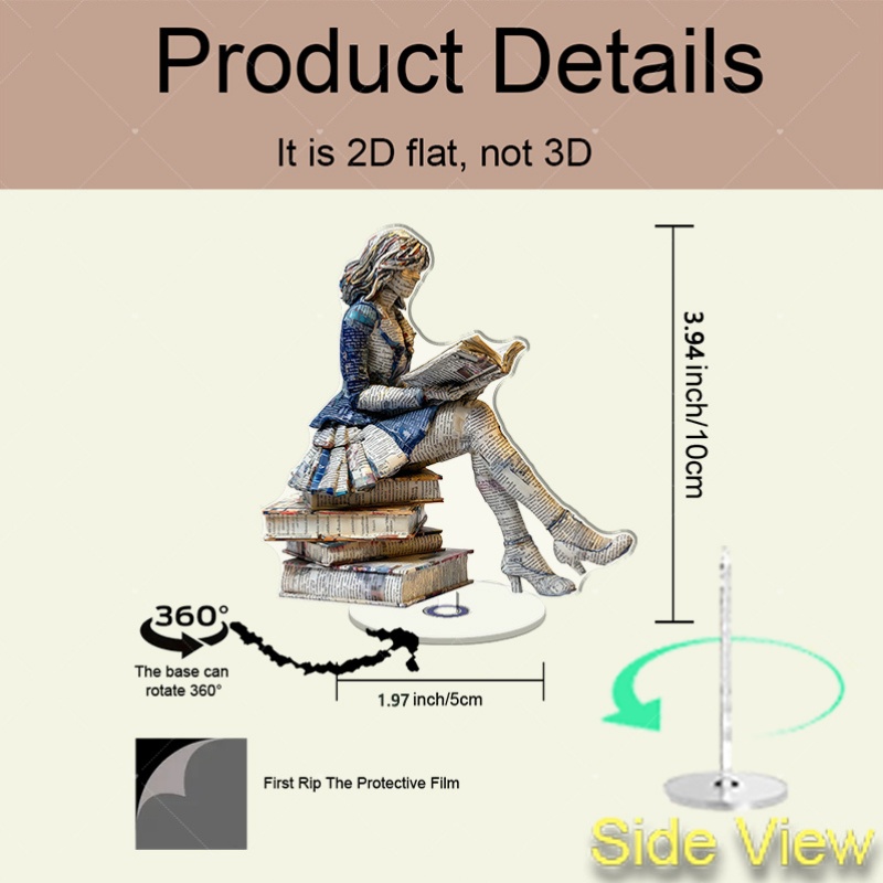 A 2D flat rotating acrylic boo - Home Office And Library avis et prix