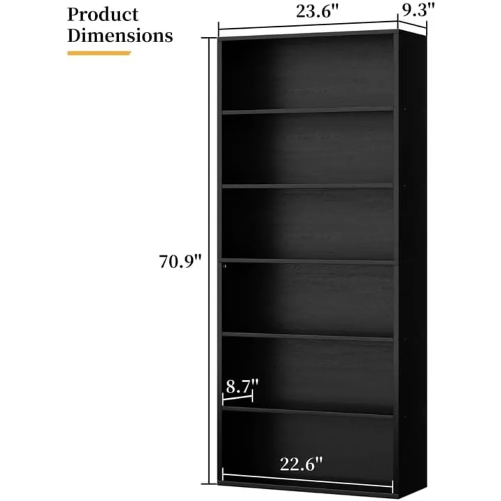 6-Tier Tall Open Bookcase, 70. - Home Office For avis et prix
