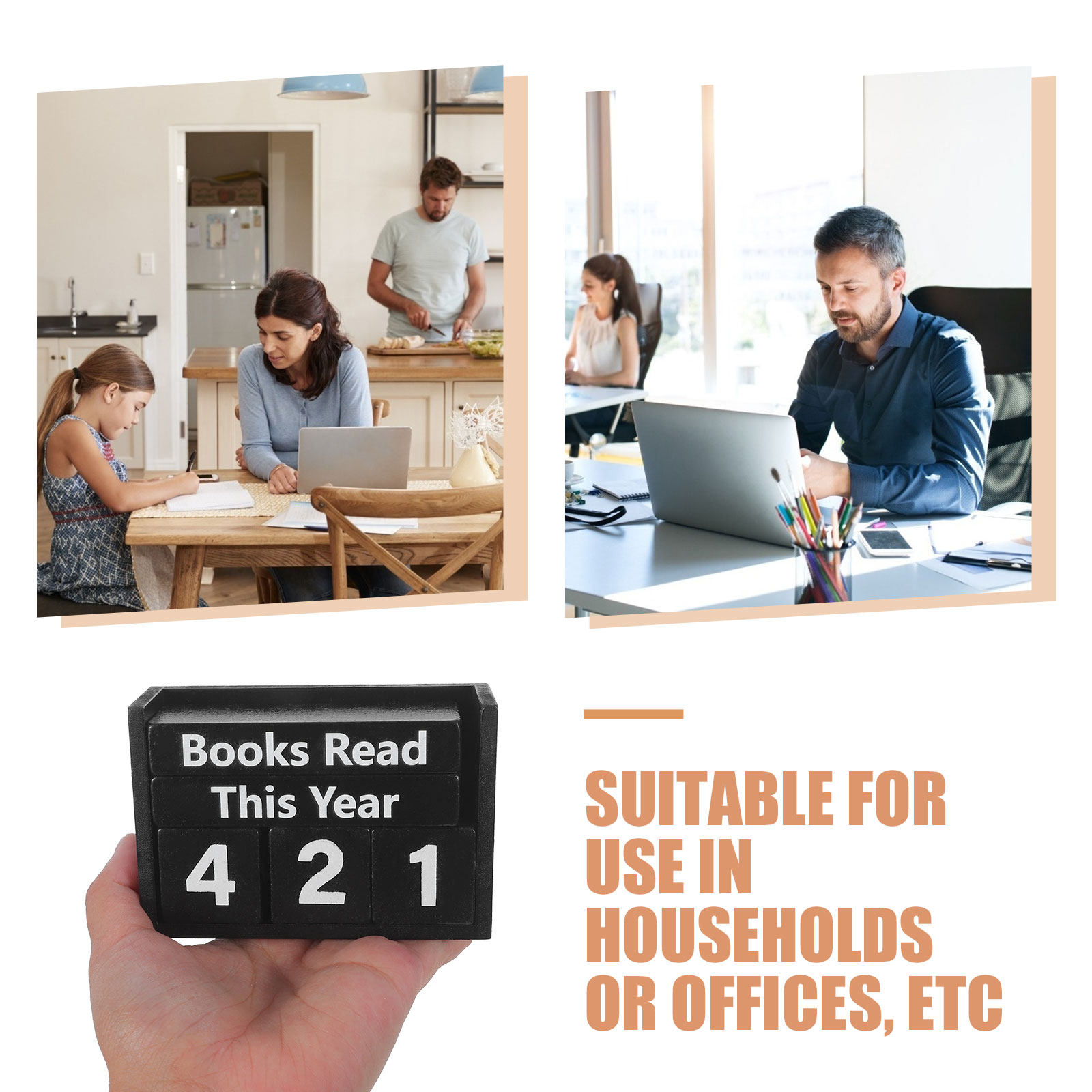 1Set Annual Book Tracker Woode - Home Office And Library avis et prix