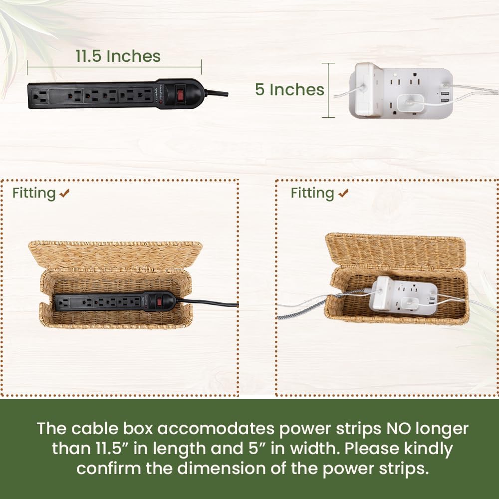 Handmade Rattan Cable Manageme - Cable Management Box avis et prix