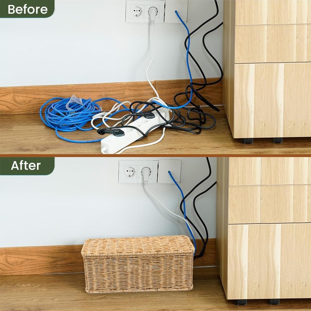 Handmade Rattan Cable Manageme - Cable Management Box avis et prix