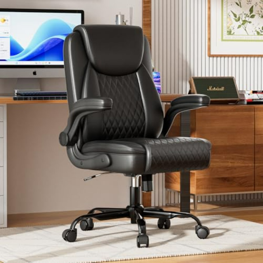 Leather Office Chair, Home Des - Home Office Desk avis et prix