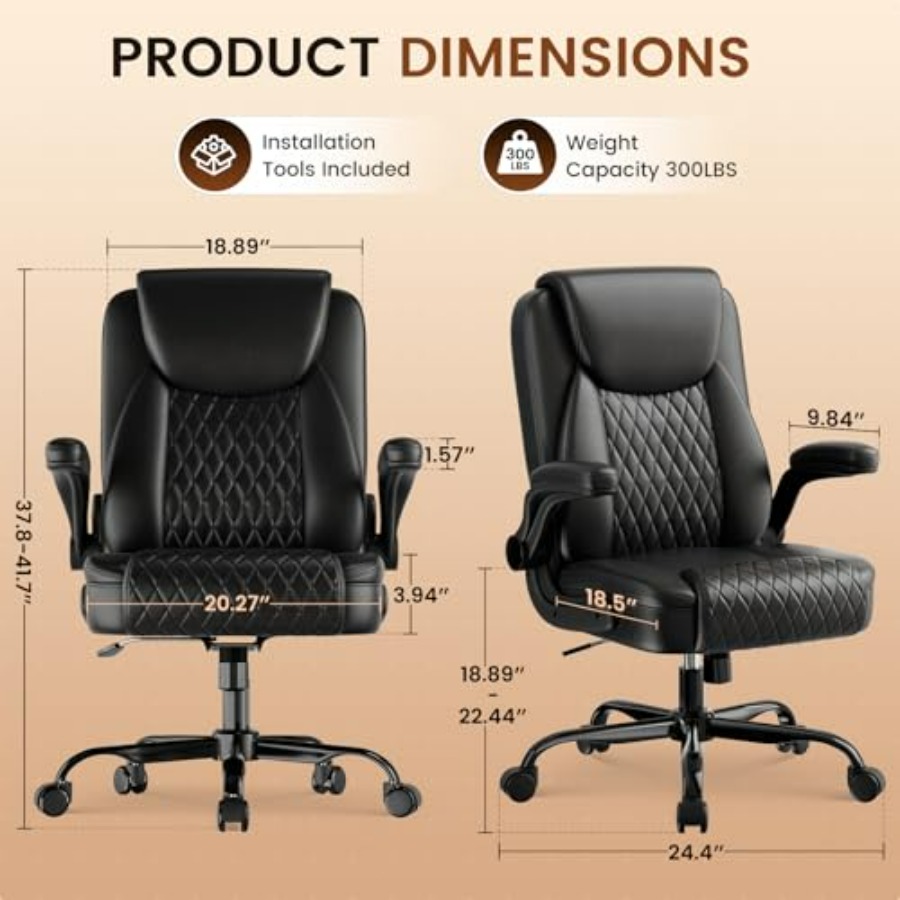 Leather Office Chair, Home Des - Home Office Desk avis et prix