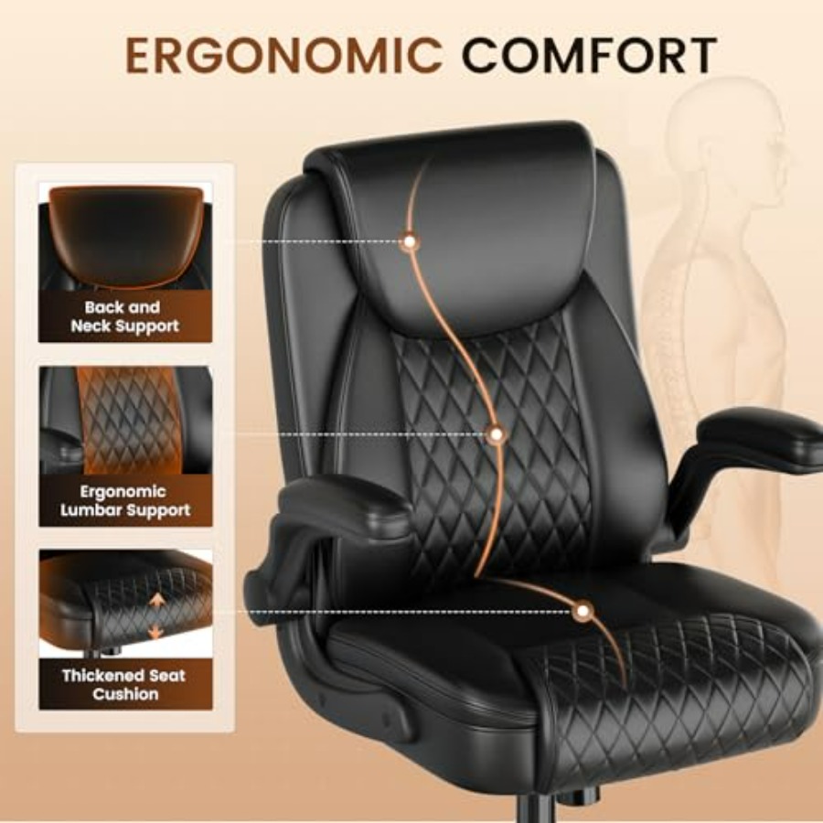 Leather Office Chair, Home Des - Home Office Desk avis et prix