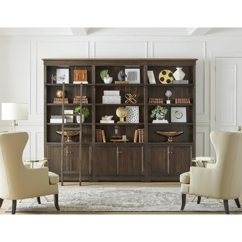 Large Brown Wooden Bookcase Wi - Home Office And Library avis et prix